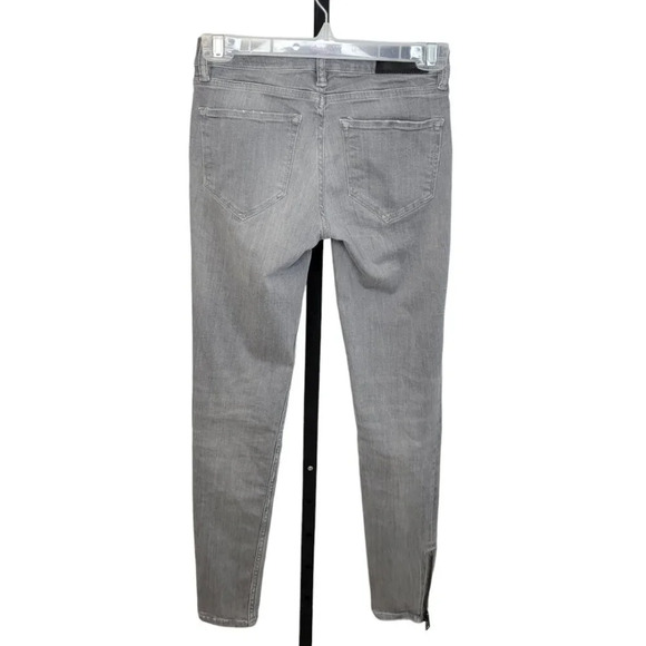 All Saints Mast Zip  Bottom Skinny Jeans Gray Wash - Picture 5 of 9